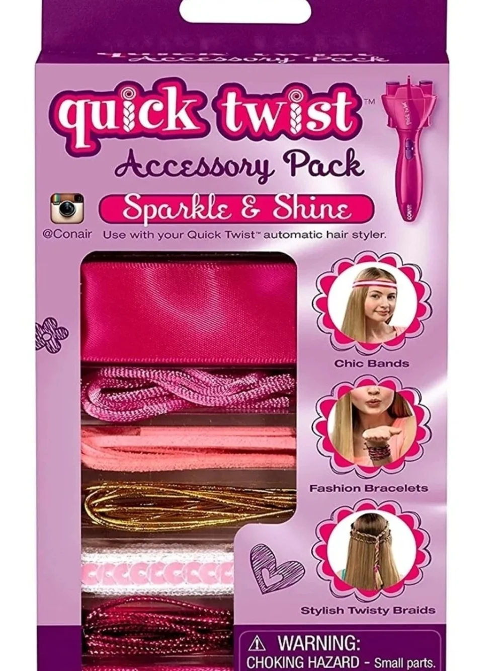 Conair Quick Twist Accessory Pack-Sparkle n Shine-NIB